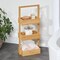 mDesign Free-Stand Wood Bamboo Tiered Storage Rack Shelf for Bathroom